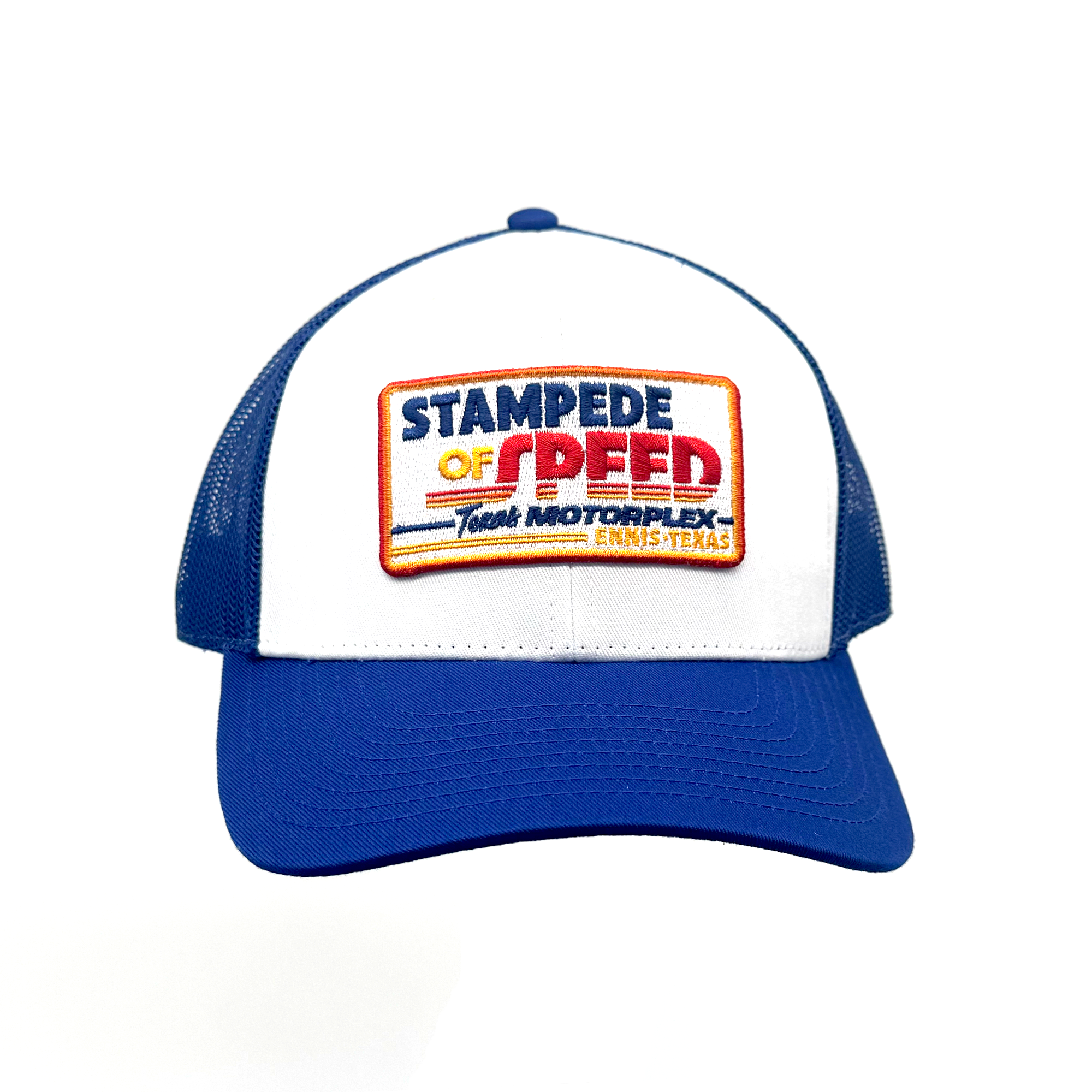 Stampede of Speed Retro Patch Hat - Royal/White