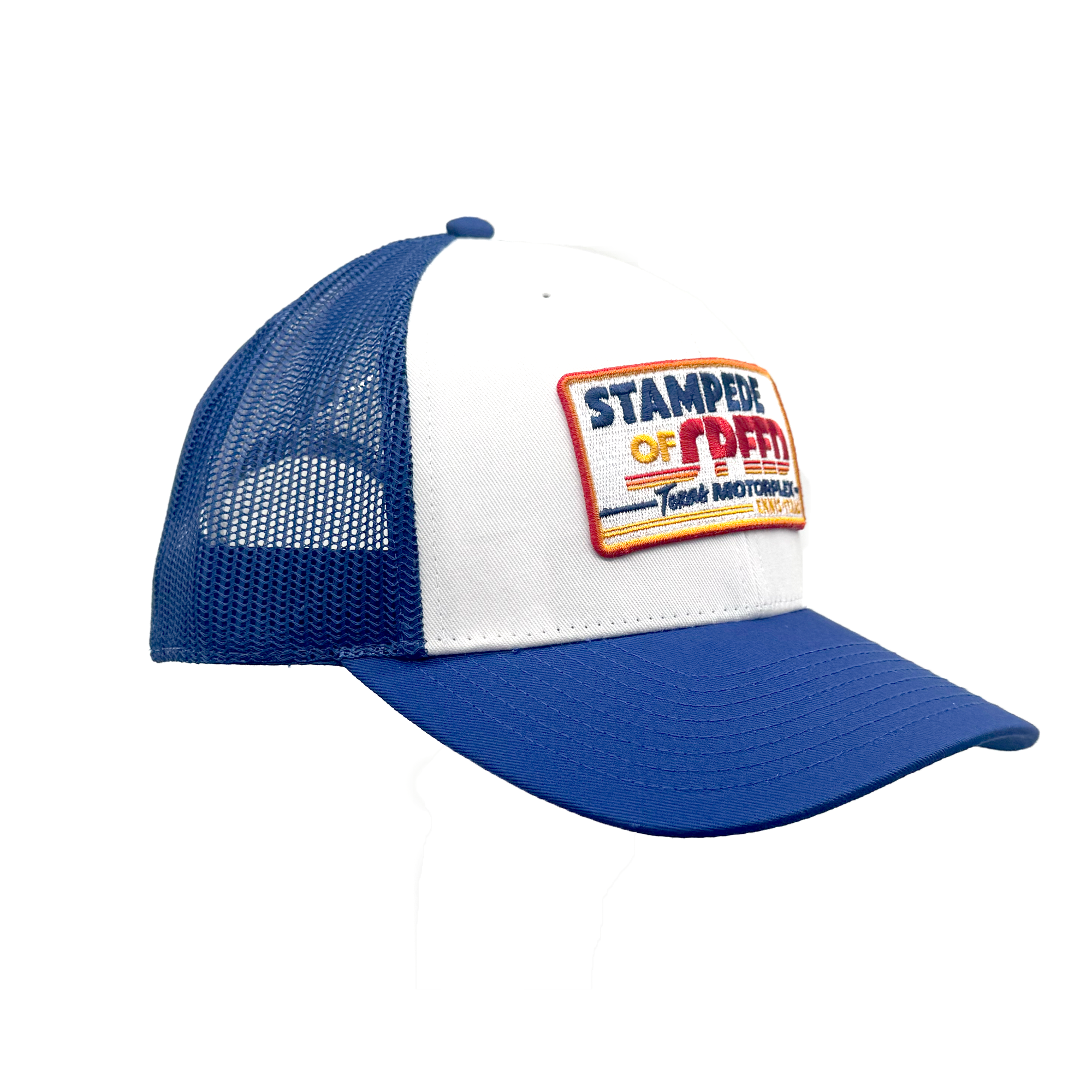 Stampede of Speed Retro Patch Hat - Royal/White
